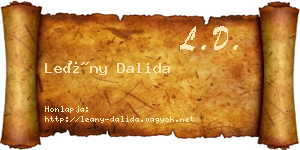 Leány Dalida névjegykártya